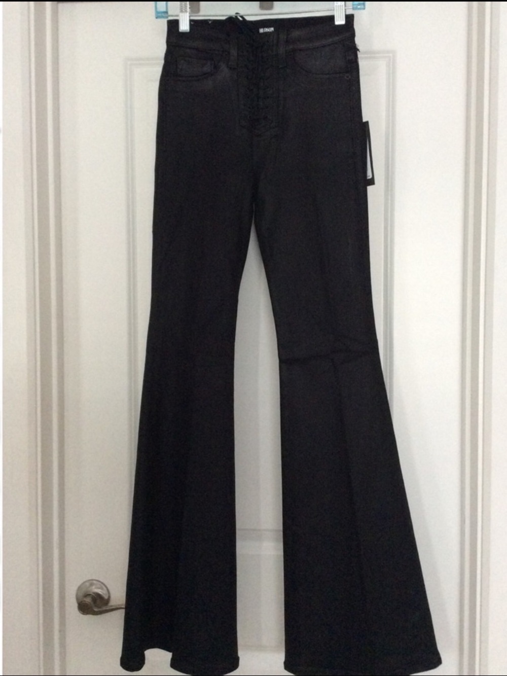 NWTHudson High Waist Lace-Up Flare Jean - Picture 3 of 16